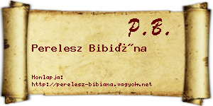 Perelesz Bibiána névjegykártya